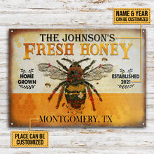 Personalized Honey Bee Fresh Customized Classic Metal Signs-CUSTOMOMO