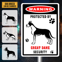 Warning Metal Sign Wall Decor Farmhouse Sign For Outdoor - Dog Metal Sign - Gift For Dog Lover