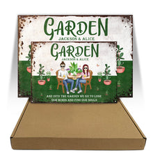 And Into The Garden We Go To Find Our Souls - Garden Sign -  Gift For Couples Personalized Custom Classic Metal Signs