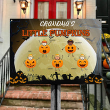 Grandma's Little Pumpkins - Halloween Gift Idea - Personalized Custom Classic Metal Signs