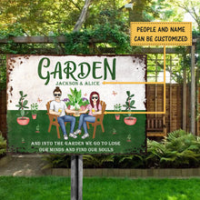 And Into The Garden We Go To Find Our Souls - Garden Sign -  Gift For Couples Personalized Custom Classic Metal Signs