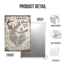 I Choose You - Deer Retro Metal Sign For Home Garden Outdoor