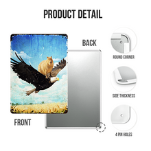 Fun Capybara Flying With Bird Metal Sign, Farmhouse Sign, Wall Decoration