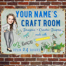 Custom Photo Craft Room Personalized Metal Sign - Gifts For Sewers - Birthday Gift Sewing Lover