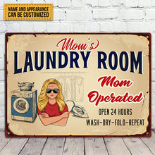 Laundry Room - Gift For Auntie And Mom And Grandma - Light Brown - Personalized Custom Classic Metal Signs