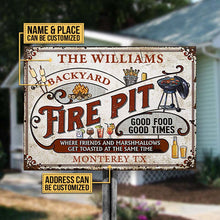 Personalized Fire Pit Get Toasted Custom Classic Metal Signs