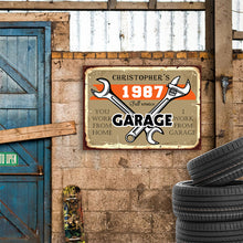 Personalized Auto Mechanic Garage Open When Customized Classic Metal Signs-CUSTOMOMO
