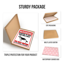 Warning Beware of Dog Will Bite Vintage Sign Personalized Custom Metal Sign