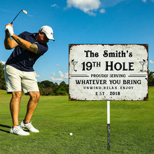 Personalized Golf 19th Hole Customized Classic Metal Signs-CUSTOMOMO