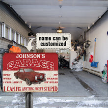 Personalized Auto Mechanic Garage I Can Fix Anything -Gift For Grandfather - Customized Classic Metal Signs