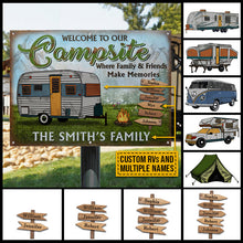 Camping Welcome To Our Campsite Custom Classic Metal Signs-CUSTOMOMO