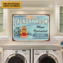 Laundry Room - Gift For Auntie And Mom And Grandma - Blue - Personalized Custom Classic Metal Signs