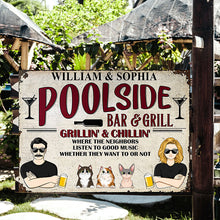 Listen To Good Music Dog Cat Lovers - Poolside Bar - Personalized Custom Classic Metal Signs-CUSTOMOMO