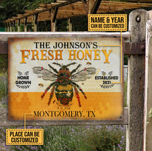 Personalized Honey Bee Fresh Customized Classic Metal Signs-CUSTOMOMO