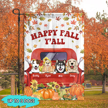 Happy Fall Y'all - Personalized Dog Flag, Autumn Fall Season Gift For Dog Lovers