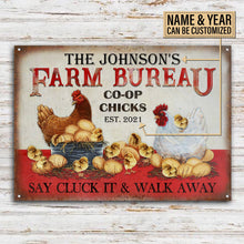 Personalized Chicken Farm Bureau Customized Classic Metal Signs-CUSTOMOMO