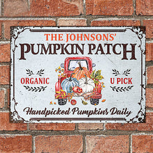 Autumn Farm Pumpkins Patch, Farm Decor, Harvest Season, Custom Classic Metal Signs