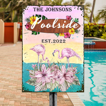 Flamingo Lounge - Poolside - Customized Classic Metal Signs-CUSTOMOMO