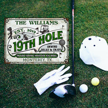 Personalized Golf 19th Hole Proudly Customized Classic Metal Signs-CUSTOMOMO