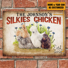 Personalized Chicken Metal Signs Silkies Chicken Customized Classic Metal Signs-CUSTOMOMO