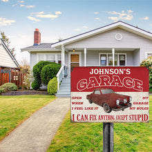 Personalized Auto Mechanic Garage I Can Fix Anything -Gift For Grandfather - Customized Classic Metal Signs