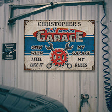Personalized Auto Mechanic Garage Open When Customized Classic Metal Signs-CUSTOMOMO