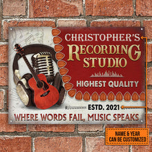 Personalized Acoustic Guitar Where Words Customized Classic Metal Signs-CUSTOMOMO