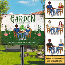 And Into The Garden We Go To Find Our Souls - Garden Sign -  Gift For Couples Personalized Custom Classic Metal Signs