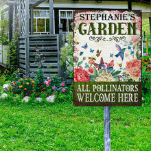 Personalized Garden Pollinators Welcome Customized Classic Metal Signs-CUSTOMOMO
