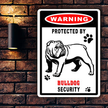 Warning Metal Sign Wall Decor Farmhouse Sign For Outdoor - Dog Metal Sign - Gift For Dog Lover