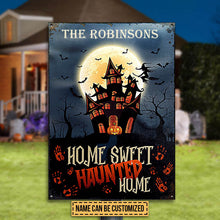 Happy Halloween Haunted Home Custom Classic Metal Signs, Halloween Decor, Yard Decor