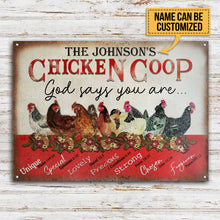 Personalized Chicken Coop God Says Customized Classic Metal Signs-CUSTOMOMO