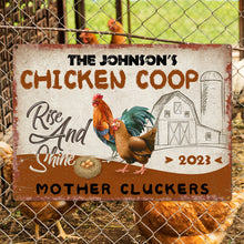 Personalized Year Farm Chicken Coop Rise And Shine Customized Metal Signs, Chicken Signs