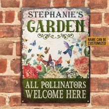 Personalized Garden Pollinators Welcome Customized Classic Metal Signs-CUSTOMOMO