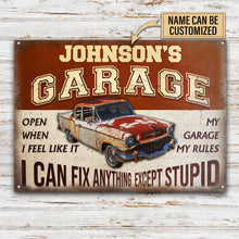 Personalized Auto Mechanic Garage I Can Fix Anything Customized Classic Metal Signs-CUSTOMOMO