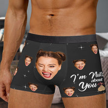 Custom Photo - I'm Nuts About You - Personalized Customized Man's Boxer Briefs - Gift For Husband Boyfriend - Valentines Day Gift