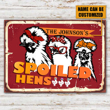 Personalized Silkies Chicken Attention Customized Classic Metal Signs-CUSTOMOMO