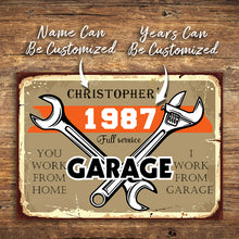 Personalized Auto Mechanic Garage Open When Customized Classic Metal Signs-CUSTOMOMO