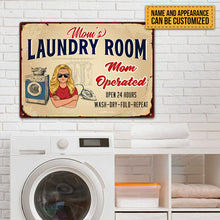 Laundry Room - Gift For Auntie And Mom And Grandma - Light Brown - Personalized Custom Classic Metal Signs