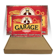 Personalized Auto Mechanic Garage Gift For Dad And Grandpa - I Can Fix Anything - Personalized Custom Classic Metal Signs