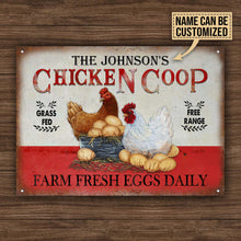 Personalized Chicken Grass Fed Free Range Customized Classic Metal Signs-CUSTOMOMO