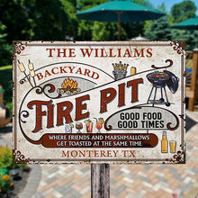 Personalized Fire Pit Get Toasted Custom Classic Metal Signs