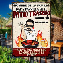 Outdoor Backyard Bar Man Spanish Patio Metal Sign-CUSTOMOMO