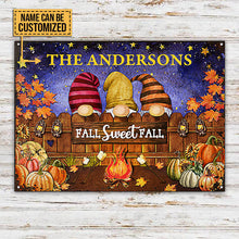 Autumn Gnomes Fall Sweet Fall Custom Classic Metal Signs, Yard Sign, Fall Gift, Fall Decor