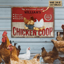 Personalized Chicken Coop Farm Fresh Customized Classic Metal Signs-CUSTOMOMO