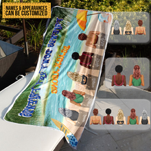 Friends Don't Let Friends Beach Alone - Bestie Towel - Gift For Bestie Personalized Custom Beach Towel