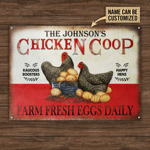 Personalized Chicken Fresh Eggs Daily Plymouth Rock Customized Classic Metal Signs-CUSTOMOMO