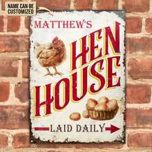 Personalized Chicken Hen House Daily Customized Classic Metal Signs-CUSTOMOMO