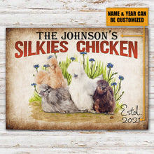 Personalized Chicken Metal Signs Silkies Chicken Customized Classic Metal Signs-CUSTOMOMO