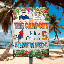 It's 5 O'Clock Somewhere Couple Husband Wife - Personalized Custom Classic Metal Signs